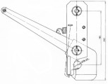 Rescue boat hook type HL13 scheme